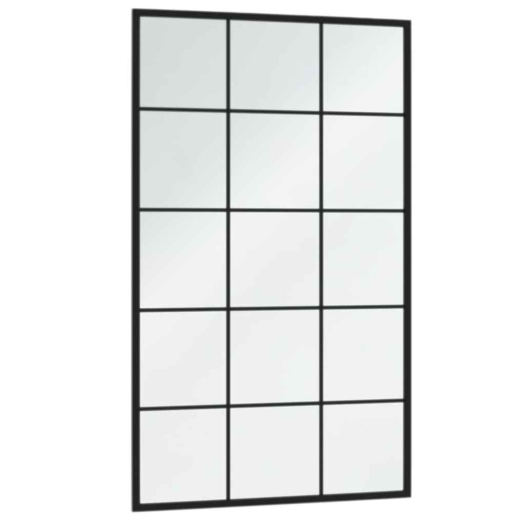 Wall Mirrors 6 pcs Black 39.4"x23.6" Metal