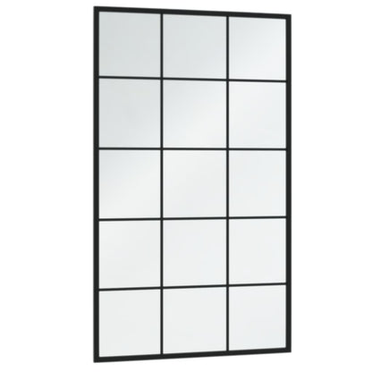 Wall Mirrors 6 pcs Black 39.4"x23.6" Metal