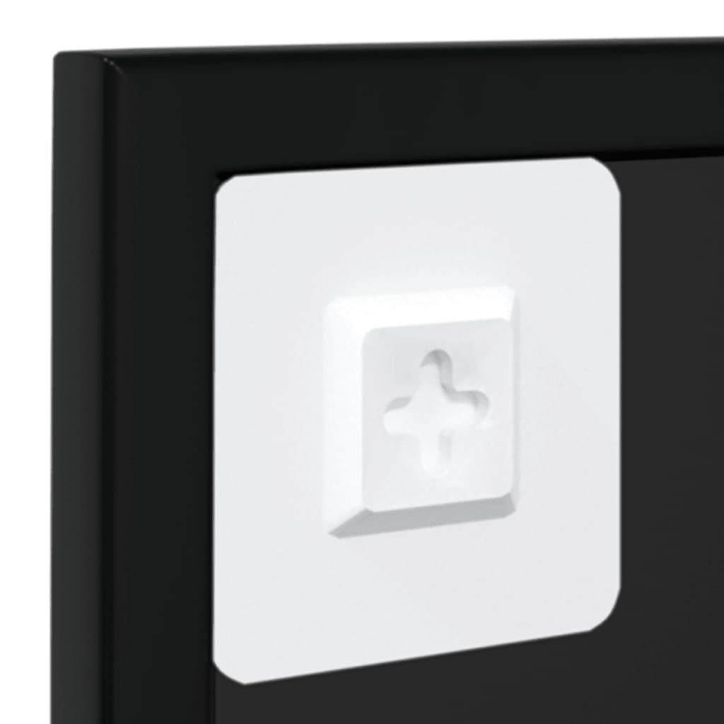 Wall Mirrors 6 pcs Black 39.4"x23.6" Metal