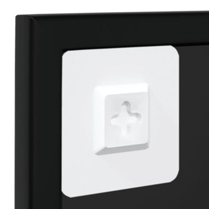 Wall Mirrors 6 pcs Black 39.4"x23.6" Metal