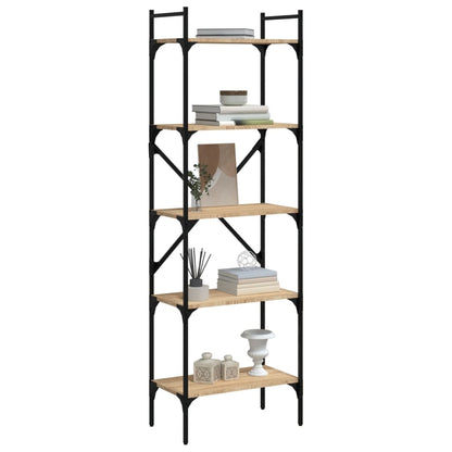 Bookcase 5-Tier Sonoma Oak 56x31,5x174 cm Engineered Wood