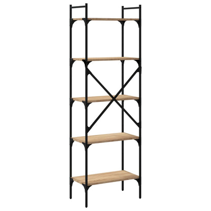 Bookcase 5-Tier Sonoma Oak 56x31,5x174 cm Engineered Wood