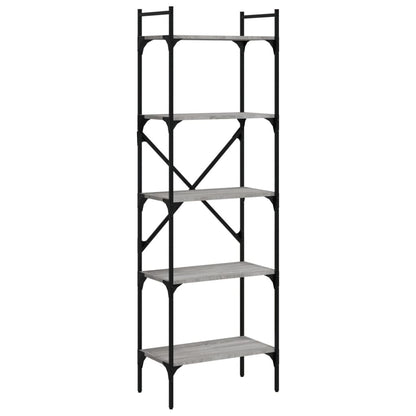 Bookcase 5-Tier Grey Sonoma 56x31,5x174 cm Engineered Wood