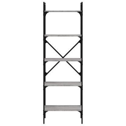 Bookcase 5-Tier Grey Sonoma 56x31,5x174 cm Engineered Wood