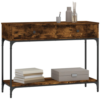 Console Table Smoked Oak 100x34,5x75 cm Engineered Wood