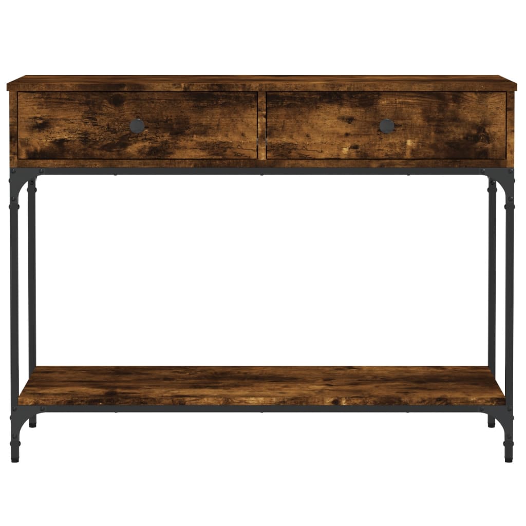 Console Table Smoked Oak 100x34,5x75 cm Engineered Wood