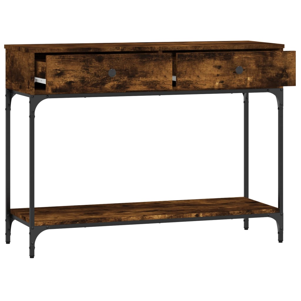 Console Table Smoked Oak 100x34,5x75 cm Engineered Wood