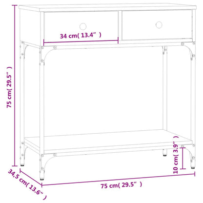 Console Table Grey Sonoma 75x34,5x75 cm Engineered Wood