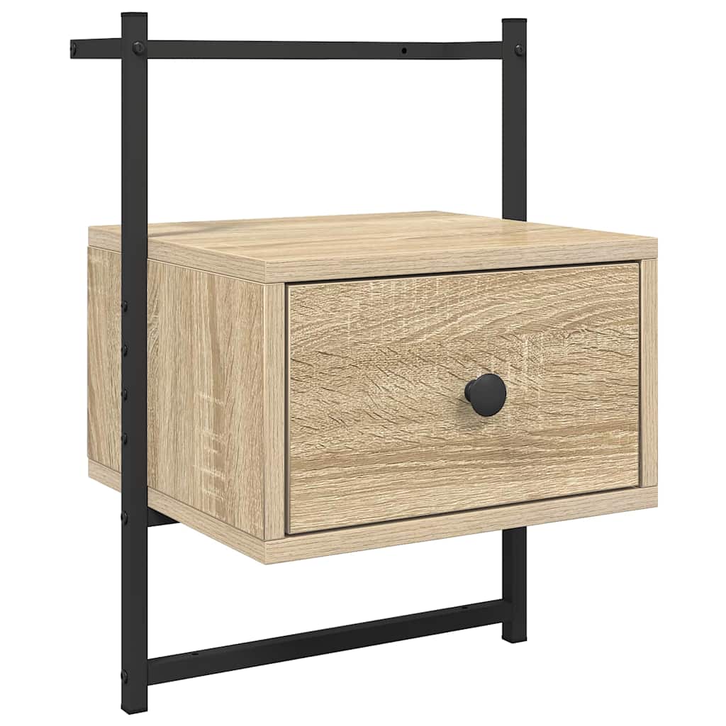 Bedside Cabinet Wall-mounted Sonoma Oak 35x30x51 cm Engineered Wood