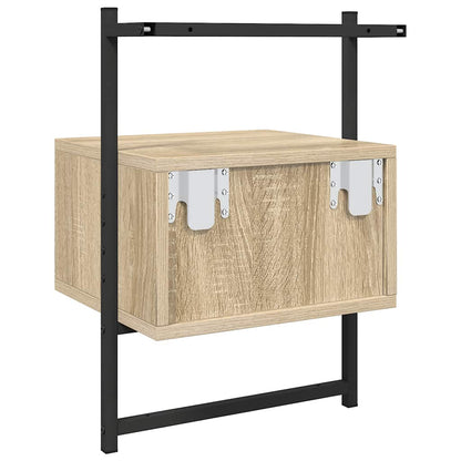 Bedside Cabinets Wall-mounted 2 pcs Sonoma Oak 35x30x51 cm Engineered Wood