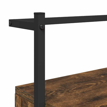 Bedside Cabinets Wall-mounted 2 pcs Smoked Oak 35x30x51 cm Engineered Wood