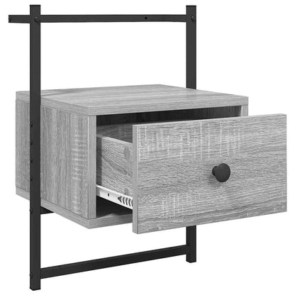 Bedside Cabinet Wall-mounted Grey Sonoma 35x30x51 cm Engineered Wood