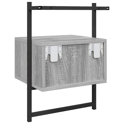 Bedside Cabinet Wall-mounted Grey Sonoma 35x30x51 cm Engineered Wood