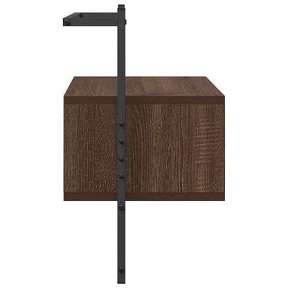Bedside Cabinets Wall-mounted 2 pcs Brown Oak 35x30x51 cm Engineered Wood