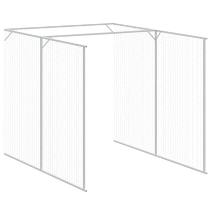 Dog House with Run Anthracite 65"x259.4"x71.3" Galvanized Steel