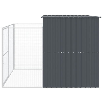 vidaXL Dog House Anthracite Galvanized Steel 84.3 x 99.6 x 71.3 in