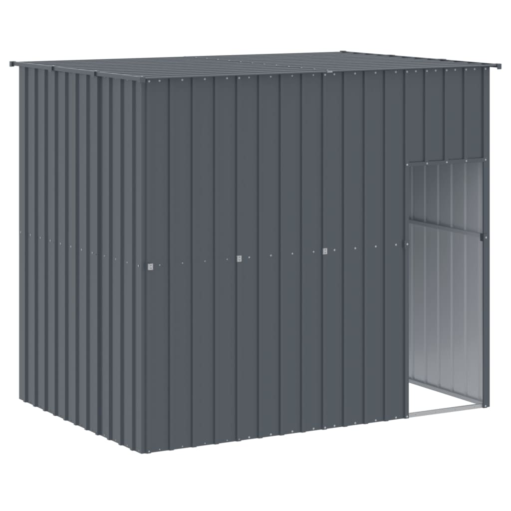 vidaXL Dog House Anthracite Galvanized Steel 84.3 x 99.6 x 71.3 in