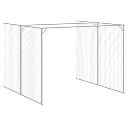vidaXL Dog House Anthracite Galvanized Steel Large Dog House