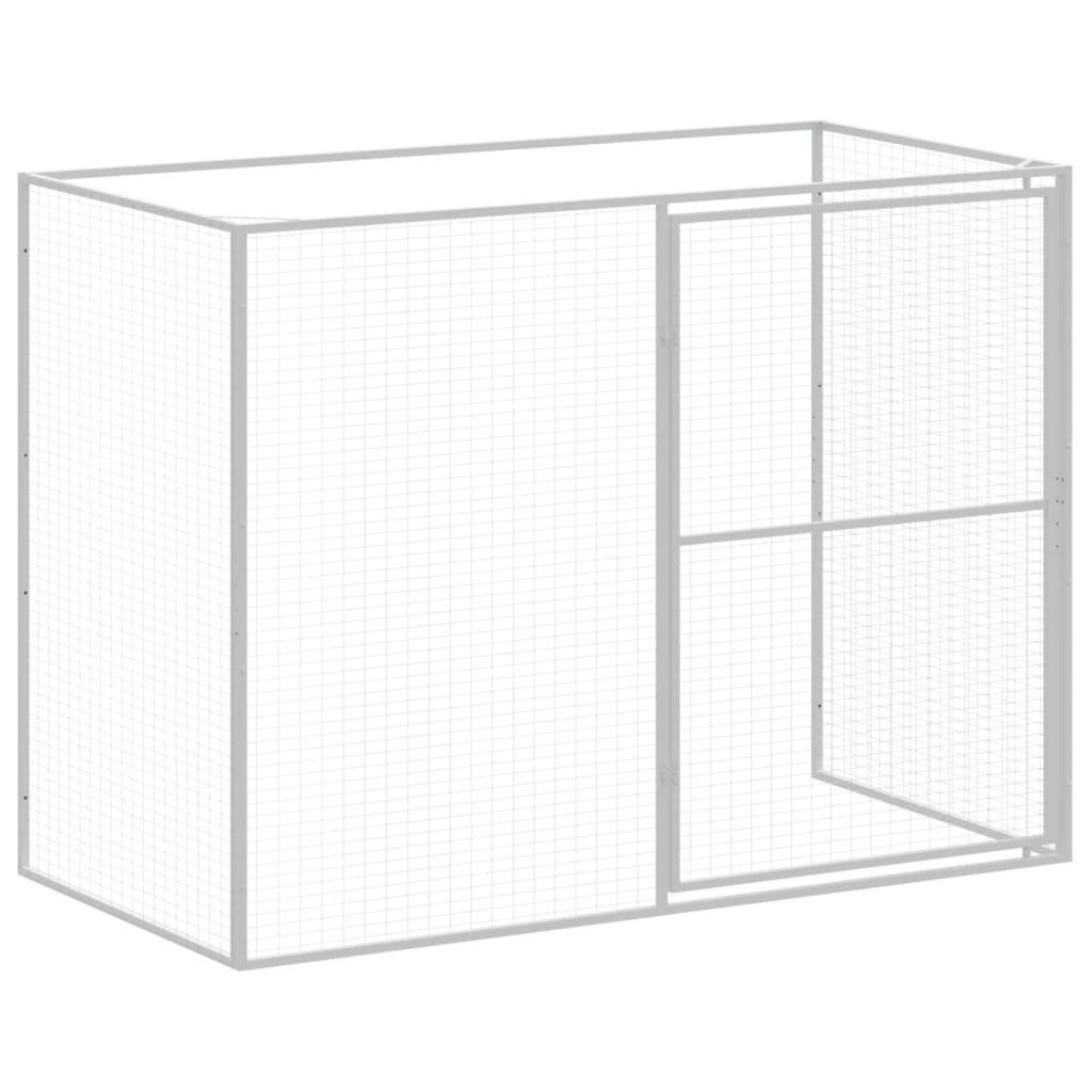 vidaXL Dog House Anthracite Galvanized Steel Large Dog House