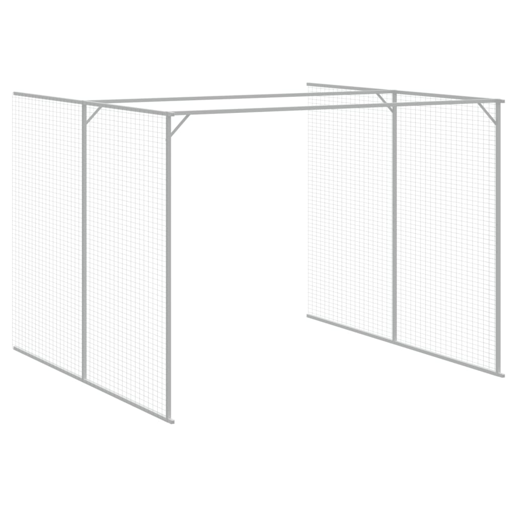 vidaXL Dog House Anthracite Galvanized Steel Large Durable Dog House