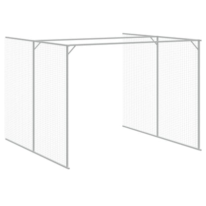vidaXL Dog House Anthracite Galvanized Steel Large Durable Dog House