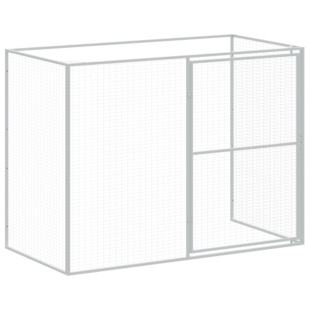 vidaXL Dog House Anthracite Galvanized Steel Large Durable Dog House