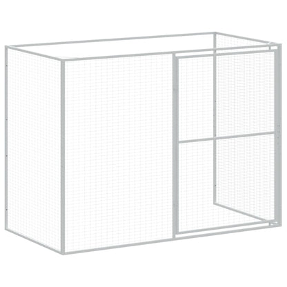 vidaXL Dog House Anthracite Galvanized Steel Large Durable Dog House