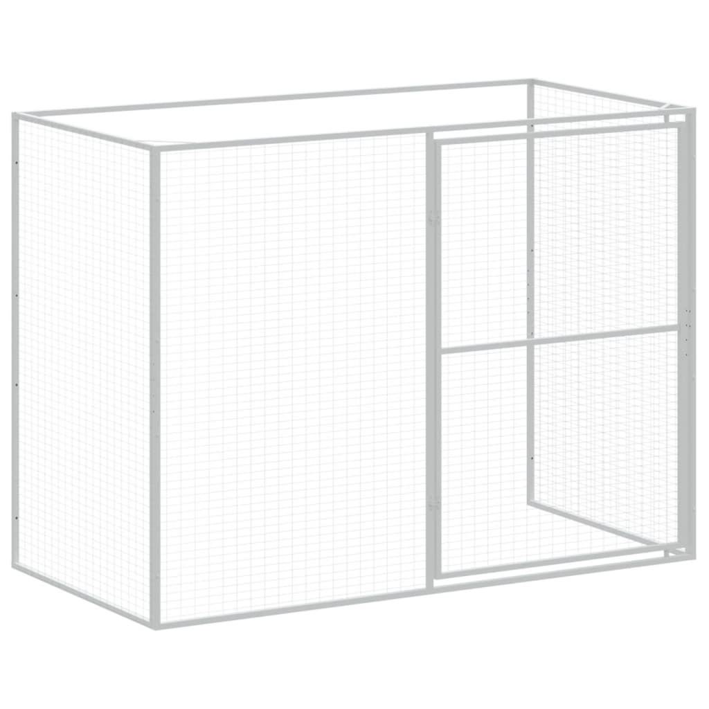 vidaXL Dog House Light Grey Galvanized Steel Medium Durable Dog House