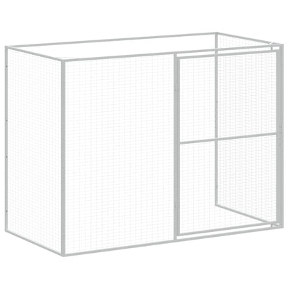 vidaXL Dog House Light Grey Galvanized Steel 84.3x341.3x71.3 in Durable