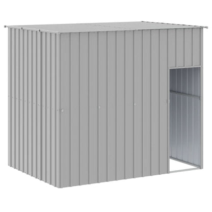 vidaXL Dog House Light grey Galvanized steel Extra Large Durable
