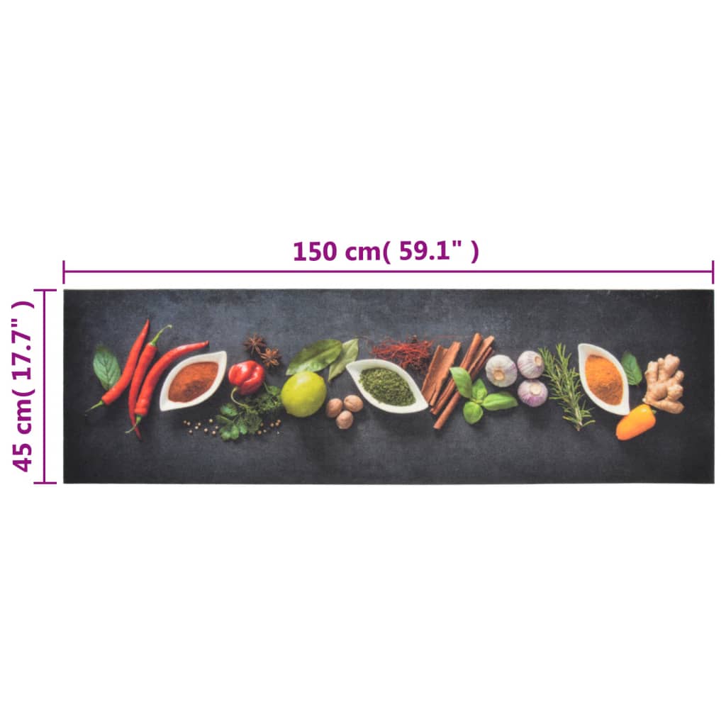 Kitchen Rug | Multicolour | Velvet (100% polyamide) | 45x150 cm