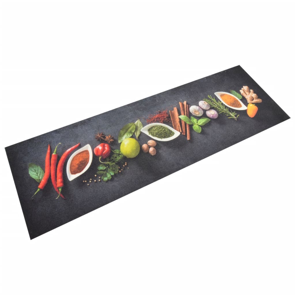 Kitchen Rug | Multicoloured | Velvet (100% polyamide), Latex
