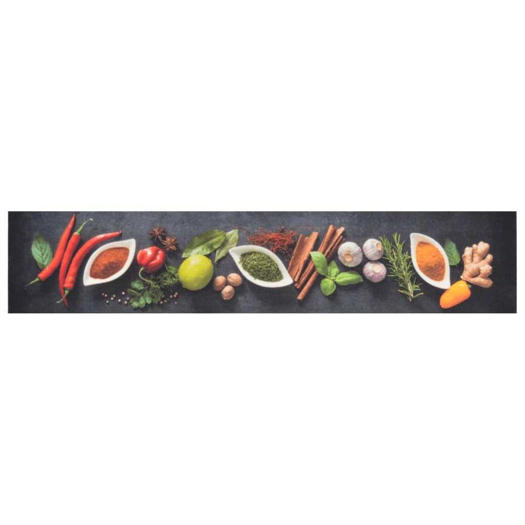Kitchen Rug | Multicoloured | Velvet (100% polyamide) top & Latex base