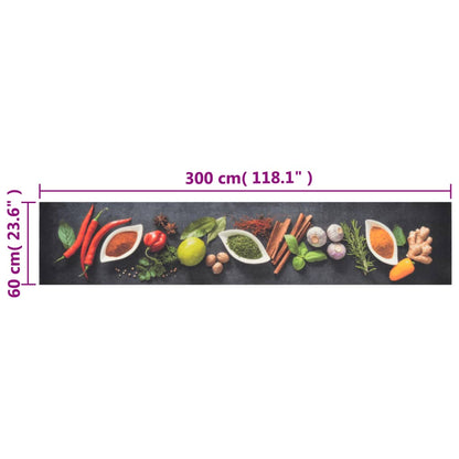 Kitchen Rug | Multicoloured | Velvet (100% polyamide) top & Latex base