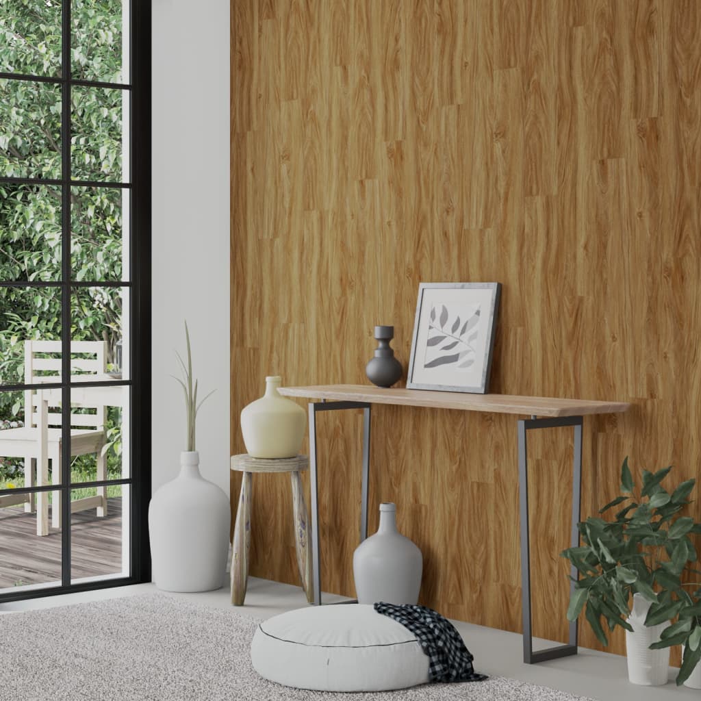 Wall Panels Wood Look Brown PVC 4,12 m²
