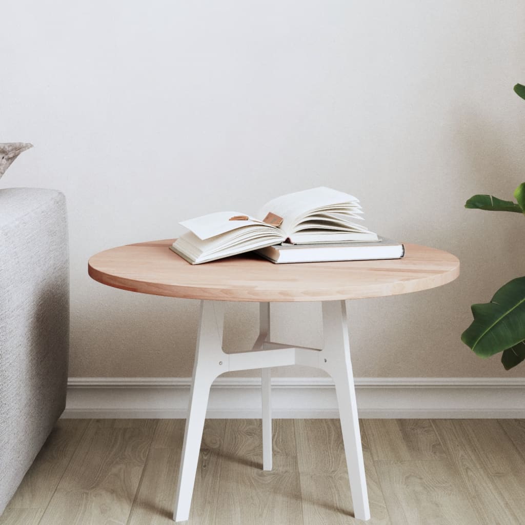 Table Top Ø50x1.5 cm Round Solid Wood Beech