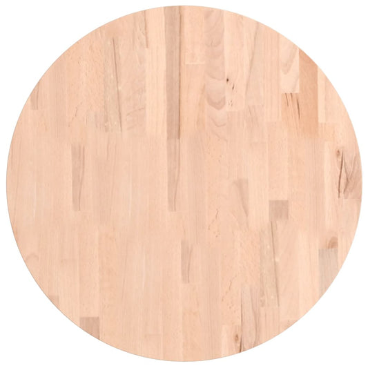 Table Top Ø60x1.5 cm Round Solid Wood Beech
