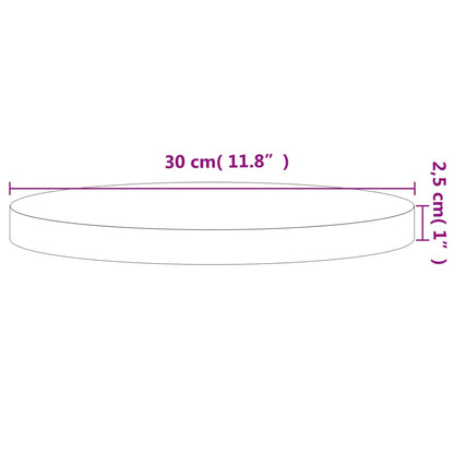 Table Top Ø30x2.5 cm Round Solid Wood Beech