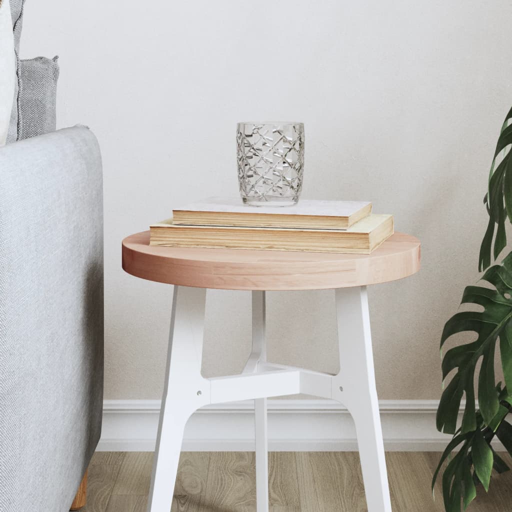 Table Top Ø30x2.5 cm Round Solid Wood Beech