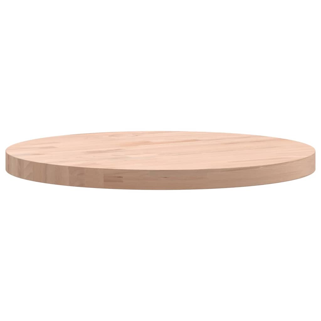 Table Top Ø40x2.5 cm Round Solid Wood Beech
