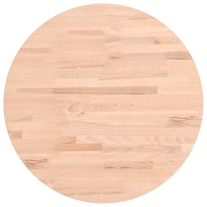 Table Top Ø50x2.5 cm Round Solid Wood Beech