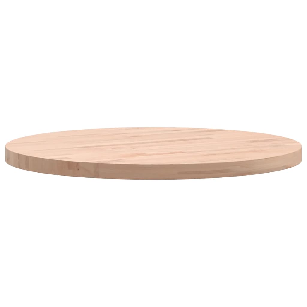 Table Top Ø50x2.5 cm Round Solid Wood Beech