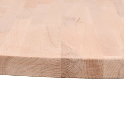 Table Top Ø80x2.5 cm Round Solid Wood Beech