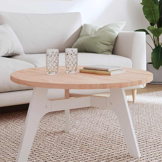 Table Top Ø80x2.5 cm Round Solid Wood Beech