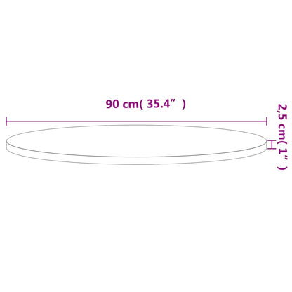 Table Top Ø90x2.5 cm Round Solid Wood Beech