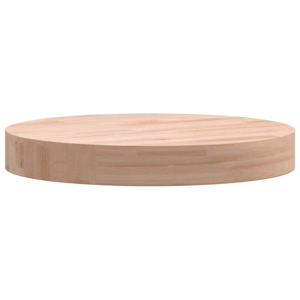 Table Top Ø30x4 cm Round Solid Wood Beech