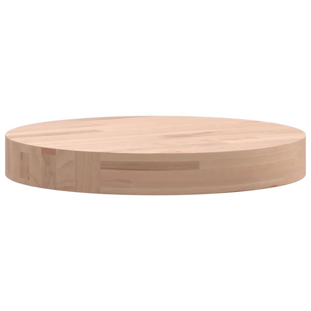 Table Top Ø30x4 cm Round Solid Wood Beech