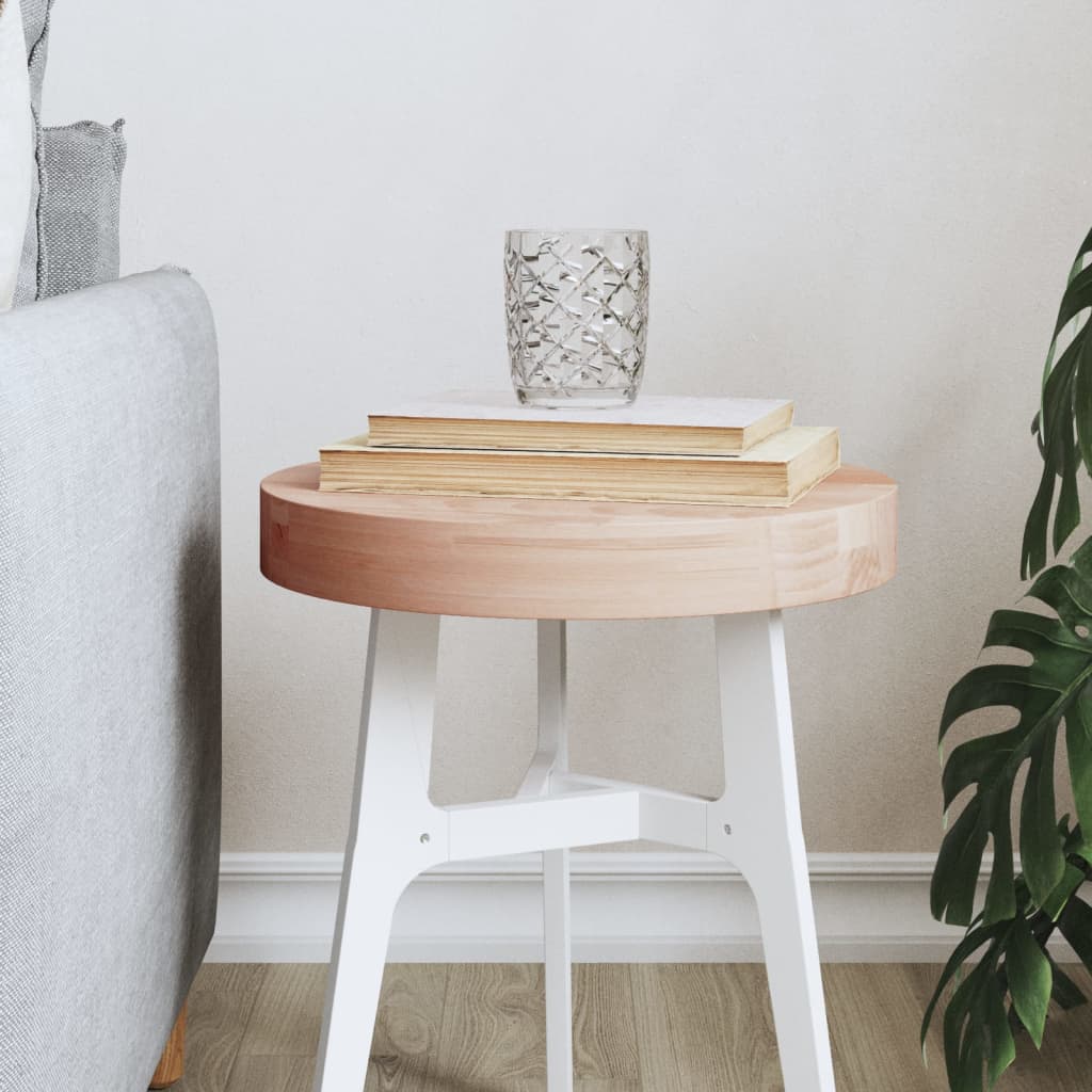 Table Top Ø30x4 cm Round Solid Wood Beech