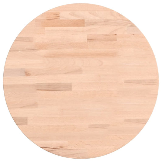 Table Top Ø40x4 cm Round Solid Wood Beech
