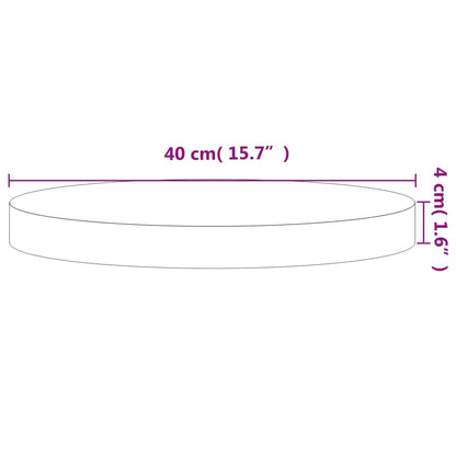 Table Top Ø40x4 cm Round Solid Wood Beech